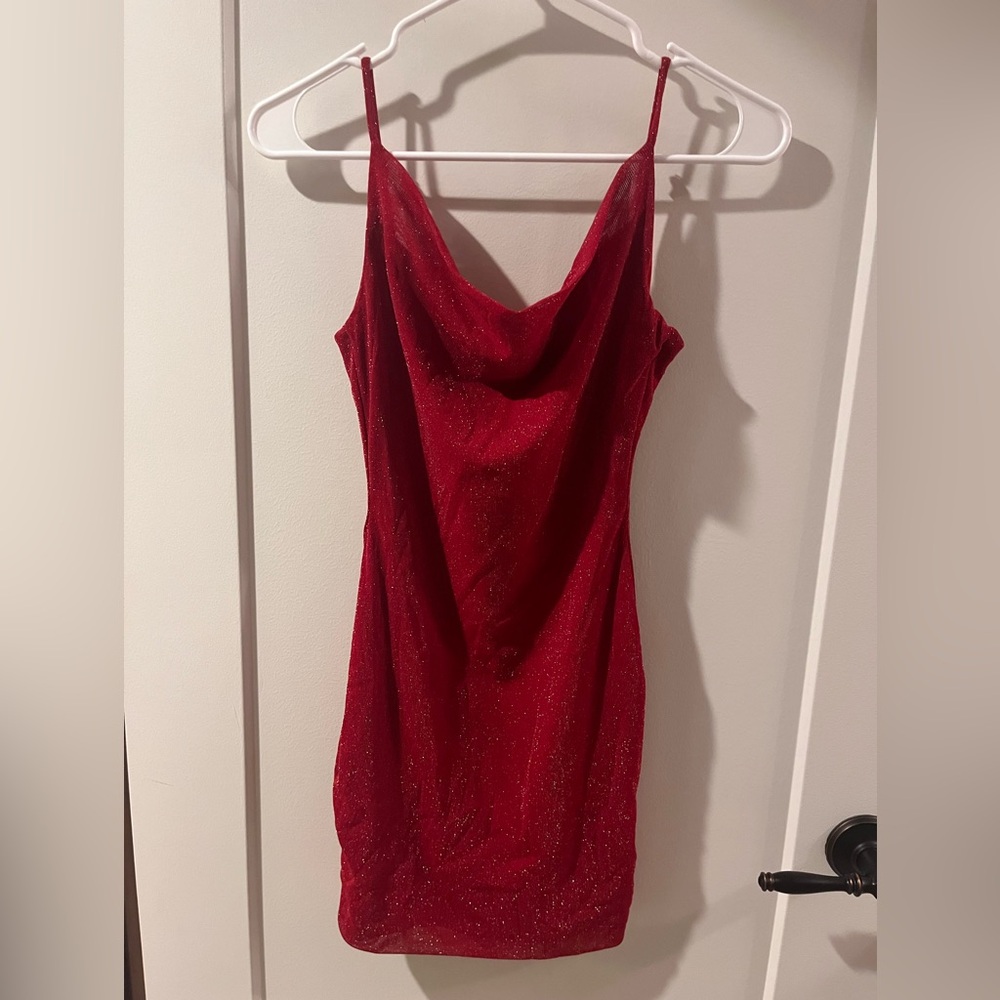 Thats So Fetch Red shimmer Hetty Mini Dress Size 4 NWT